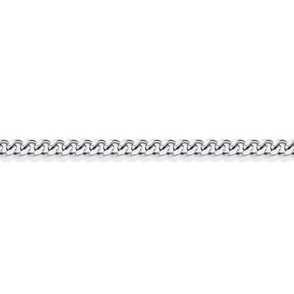 Silver  Fine Curb Pendant Chain Necklace 1.6mm - GVCH5
