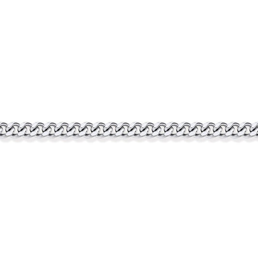 Silver  Fine Curb Pendant Chain Necklace 1.6mm - GVCH5