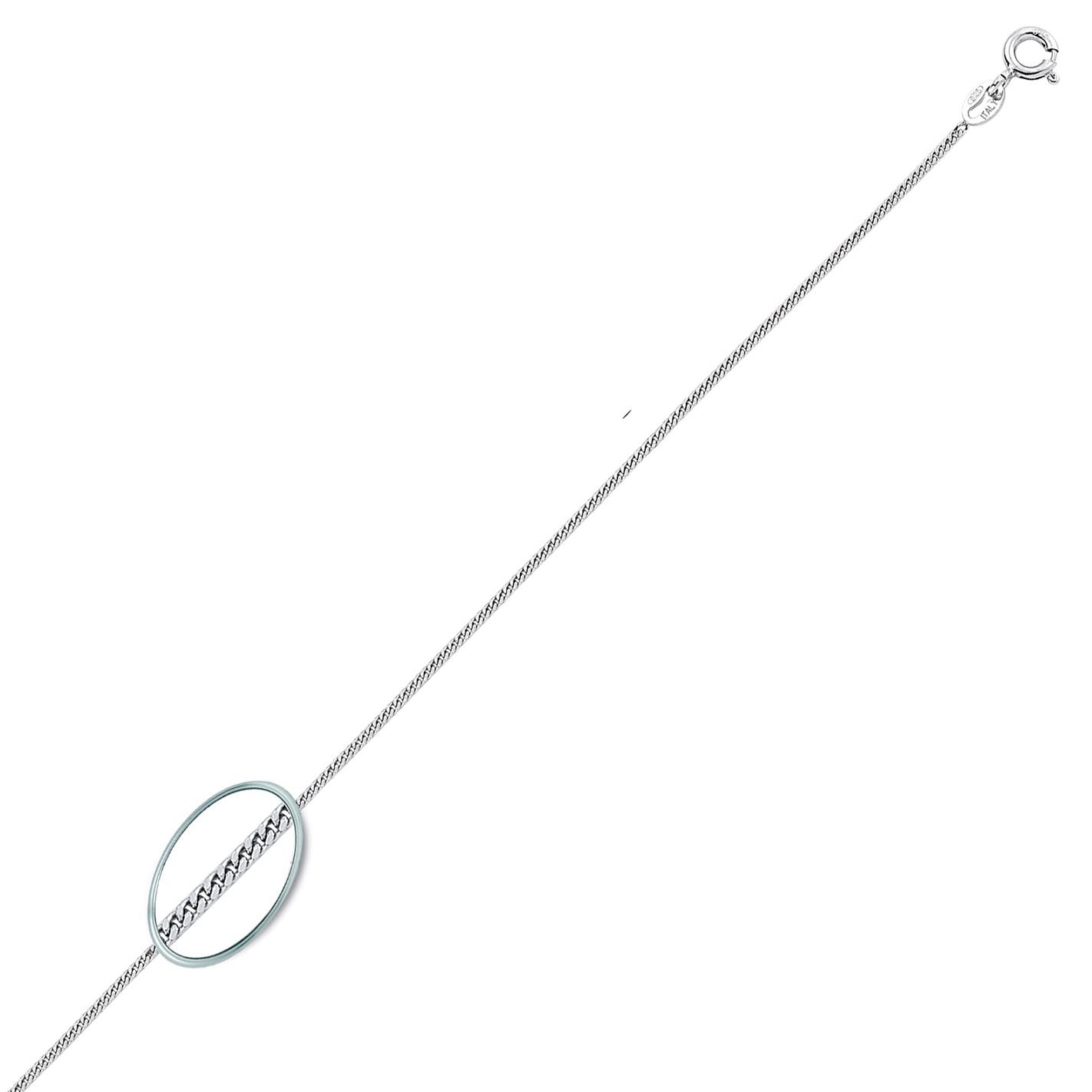 Silver  Fine Curb Pendant Chain Necklace 1.6mm - GVCH5