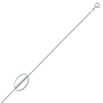 Silver  Fine Curb Pendant Chain Necklace 1.6mm - GVCH5