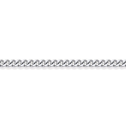 Silver  Fine Curb Pendant Chain Necklace 1.6mm - GVCH5