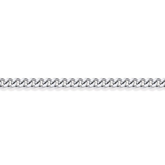 Silver  Fine Curb Pendant Chain Necklace 1.6mm - GVCH5