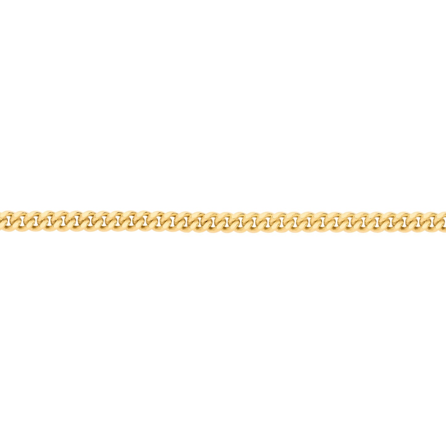Gold-plated Silver  Curb Pendant Chain Necklace 1.8mm 18inch - GVCH6-18G