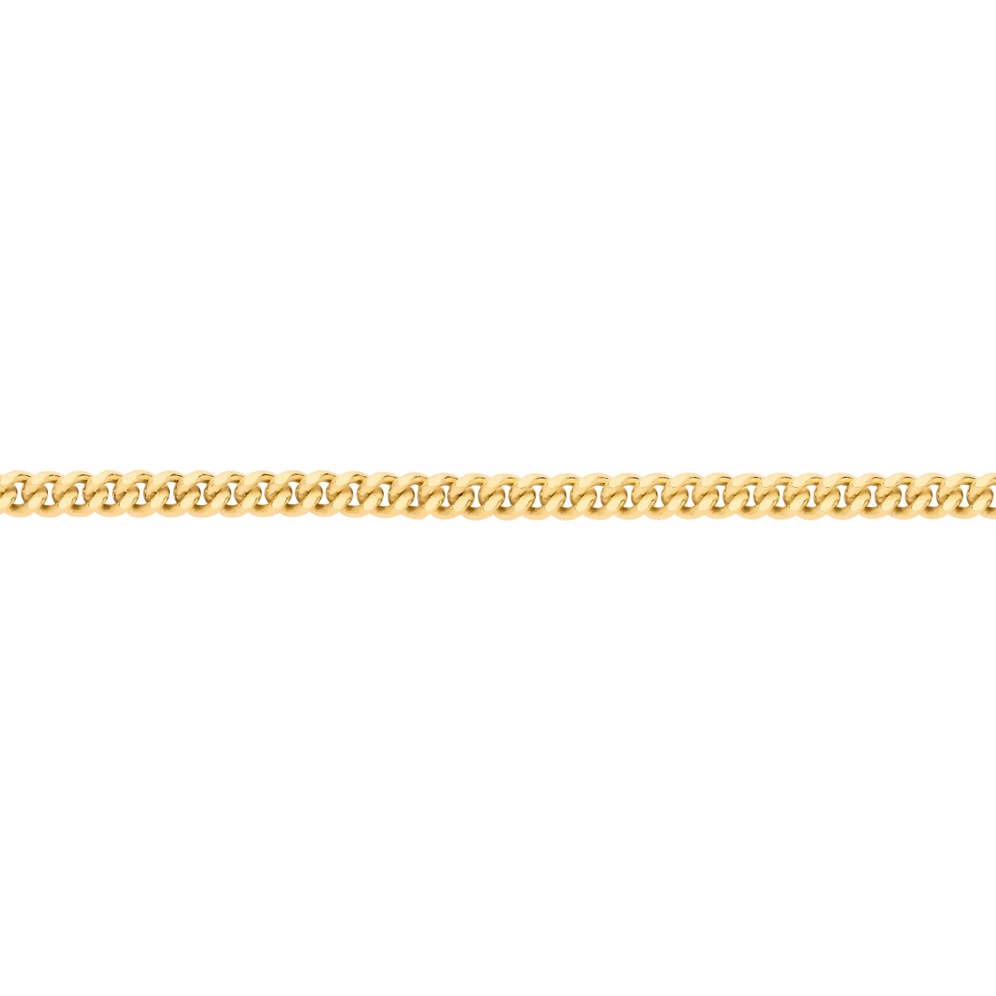 Gold-plated Silver  Curb Pendant Chain Necklace 1.8mm 18inch - GVCH6-18G