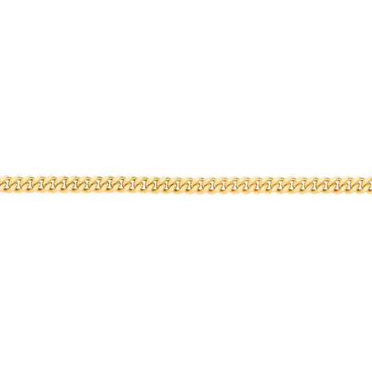Gold-plated Silver  Curb Pendant Chain Necklace 1.8mm 18inch - GVCH6-18G