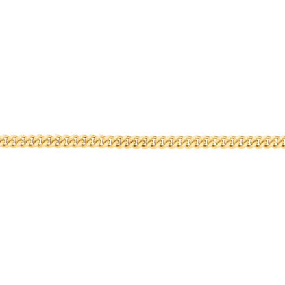 Gold-plated Silver  Curb Pendant Chain Necklace 1.8mm 18inch - GVCH6-18G