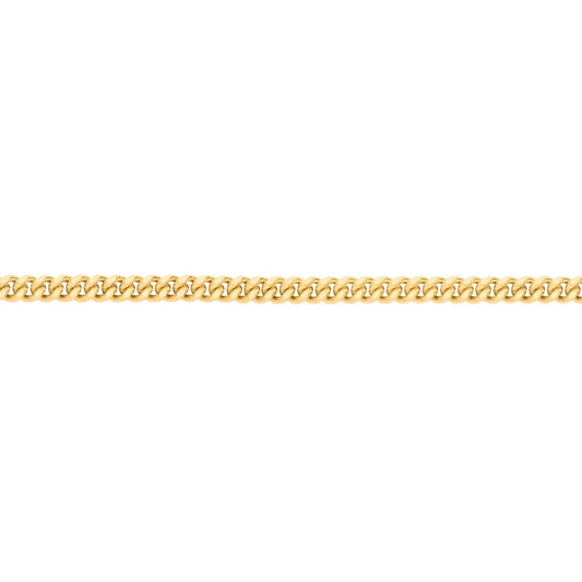 Gold-plated Silver  Curb Pendant Chain Necklace 1.8mm 18inch - GVCH6-18G