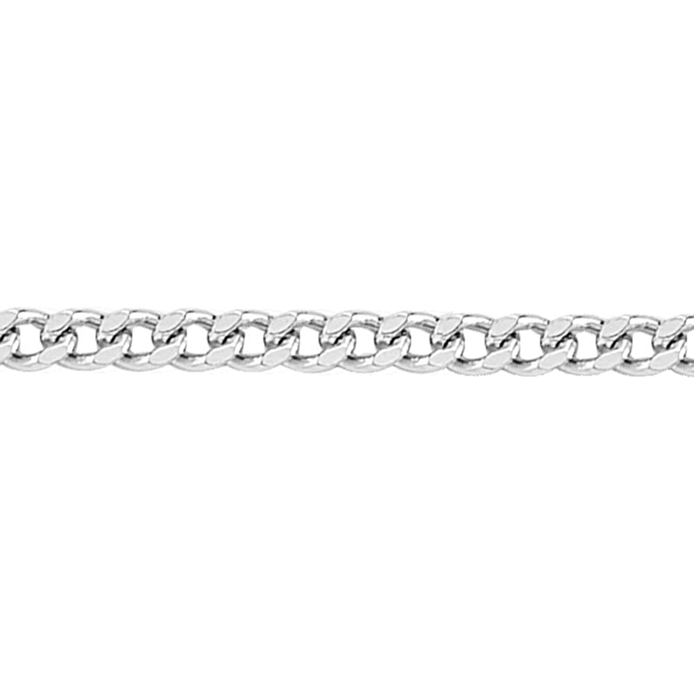 Silver  Fine Curb Pendant Chain Necklace 1.8mm - GVCH6