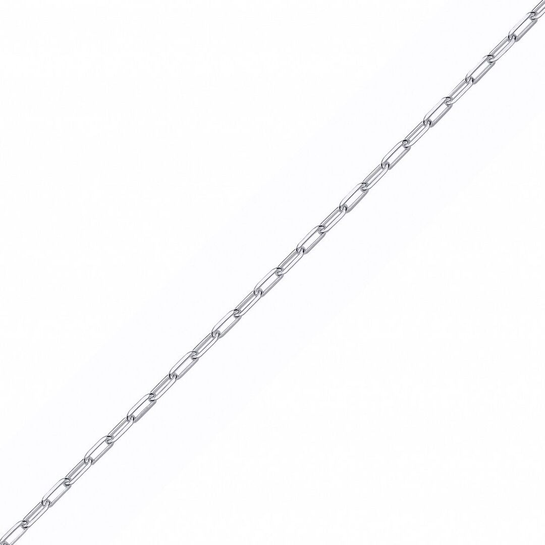 Silver  Oval Pill Paperclip Link Pendant Chain Necklace - GVCH60