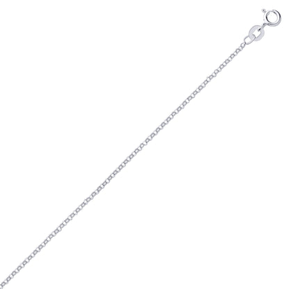 Silver  D-Shape Fine Micro Belcher Pendant Chain Necklace - GVCH61