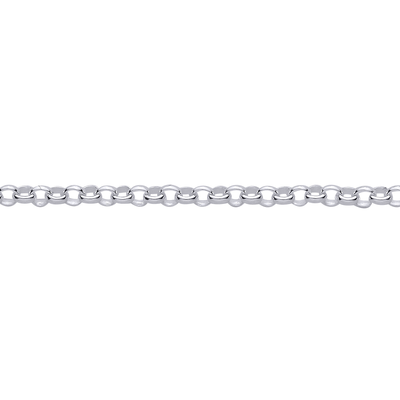 Silver  D-Shape Fine Micro Belcher Pendant Chain Necklace - GVCH61