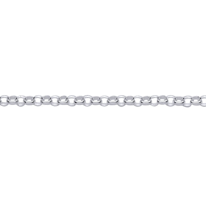 Silver  D-Shape Fine Micro Belcher Pendant Chain Necklace - GVCH61