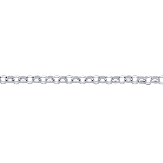 Silver  D-Shape Fine Micro Belcher Pendant Chain Necklace - GVCH61