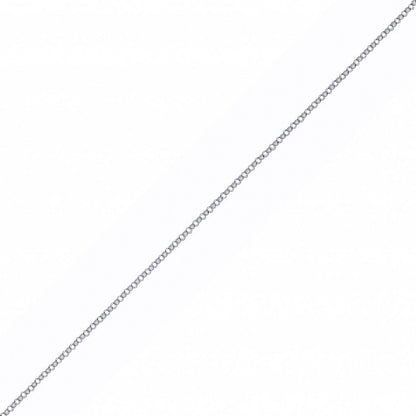 Silver  Round Micro Belcher Pendant Chain Necklace 18 inch 45cm - GVCH61