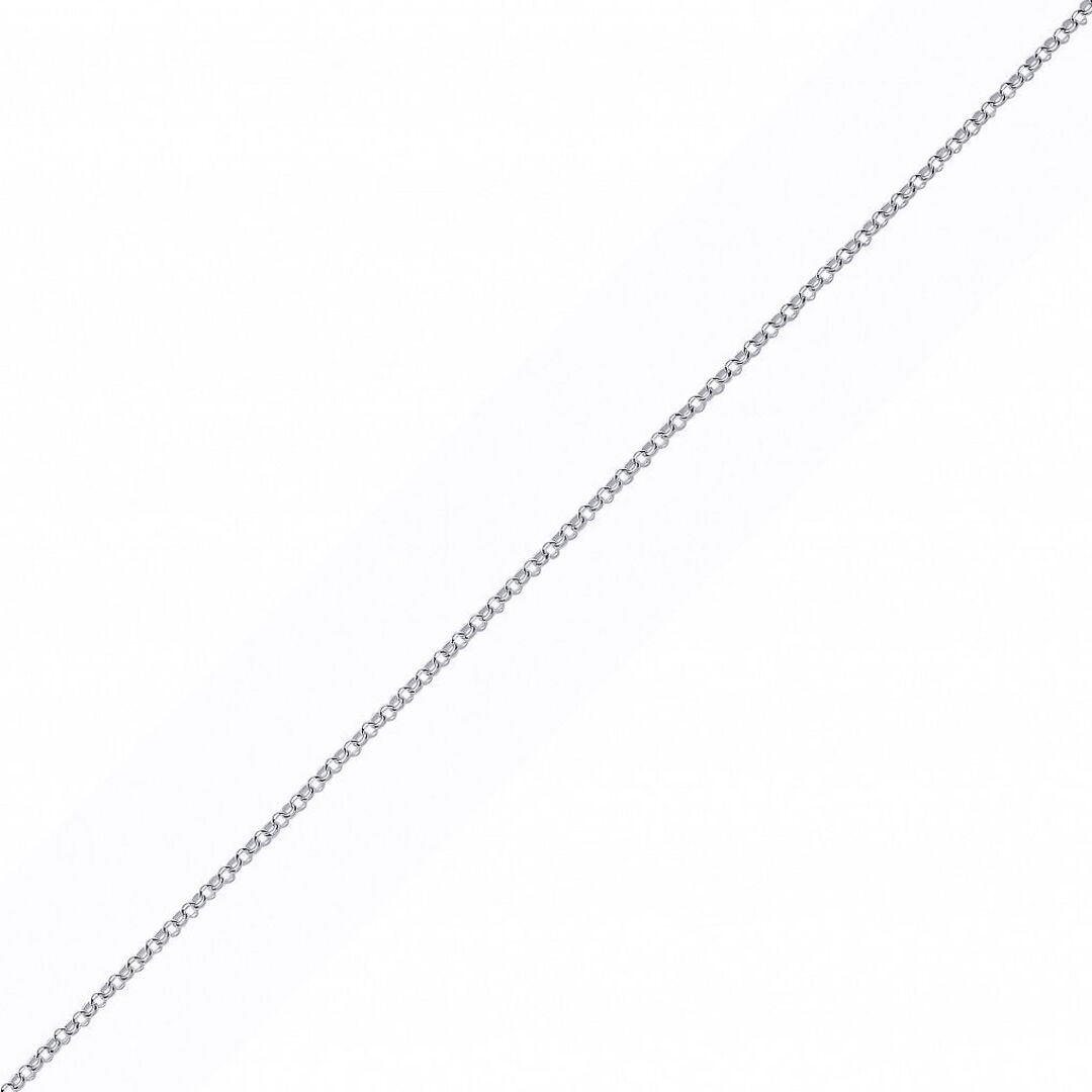 Silver  D-Shape Fine Micro Belcher Pendant Chain Necklace - GVCH61