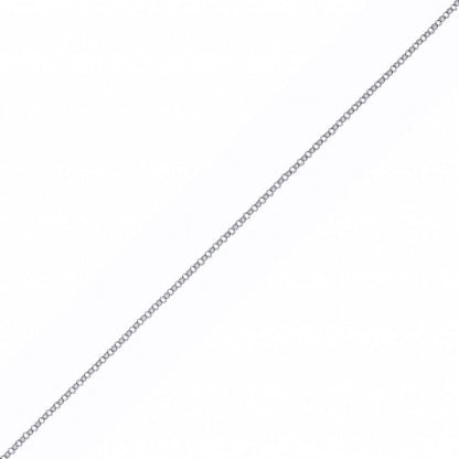 Silver  D-Shape Fine Micro Belcher Pendant Chain Necklace - GVCH61