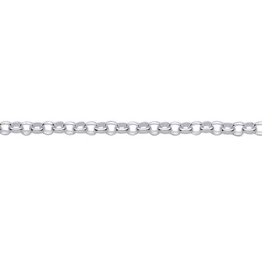 Silver  Round Micro Belcher Pendant Chain Necklace - GVCH61