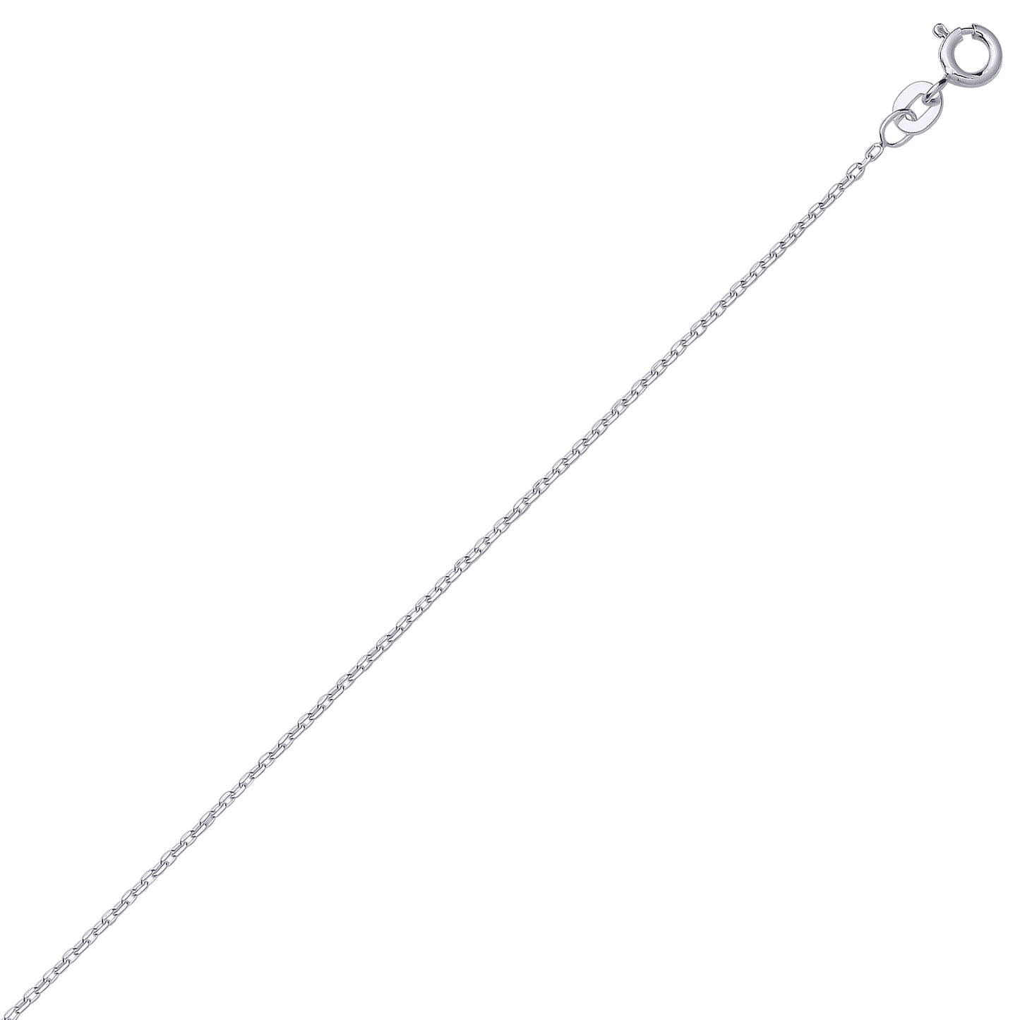 Silver  Fine Cable Trace Link Pendant Chain Necklace - GVCH62
