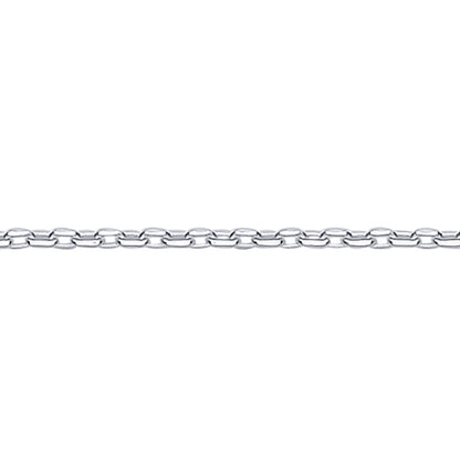 Silver  Fine Cable Trace Link Pendant Chain Necklace - GVCH62