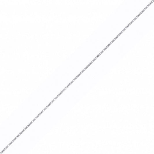 Silver  Fine Cable Trace Link Pendant Chain Necklace - GVCH62