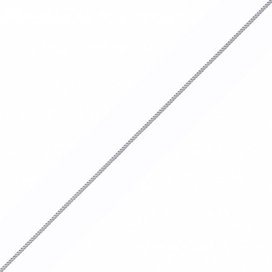 Silver  Traditional Diamond-Cut Rounded Curb Curb Chain Necklace - GVCH64