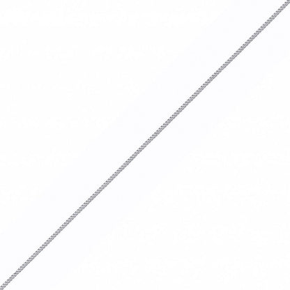 Silver  Traditional Diamond-Cut Rounded Curb Curb Chain Necklace - GVCH64