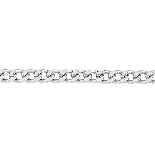 Silver  Fine Curb Pendant Chain Necklace 1.8mm - GVCH6