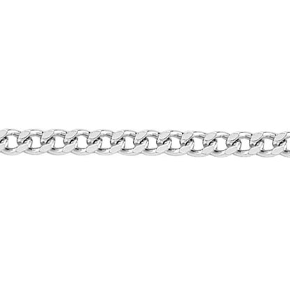 Silver  Fine Curb Pendant Chain Necklace 1.8mm - GVCH6