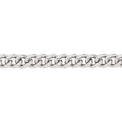 Silver  Curb Pendant Chain Necklace 2.2mm - GVCH7