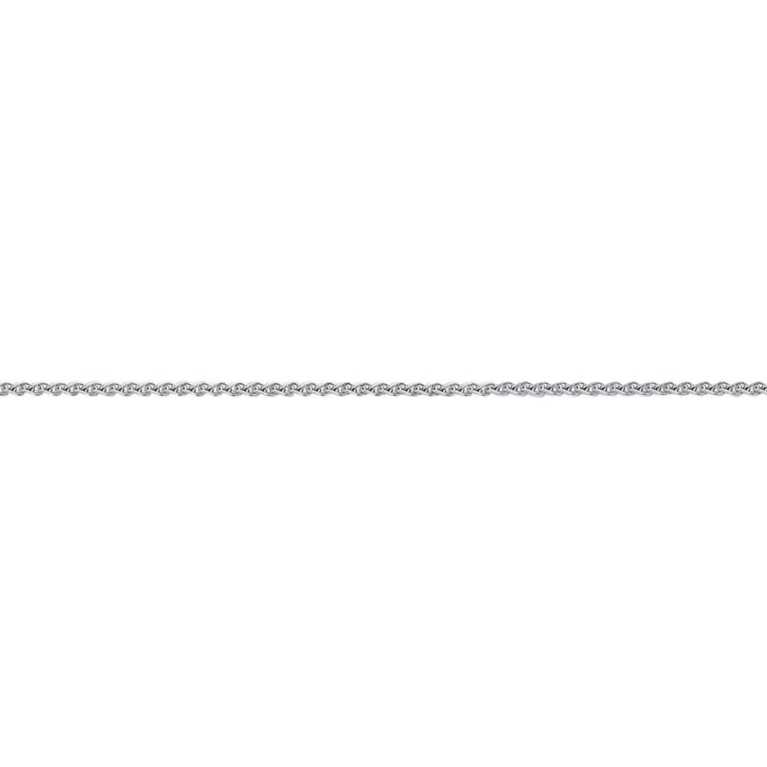 Silver  Snake-like Spiga Link Pendant Chain Necklace 1mm 18 inch - GVCH8