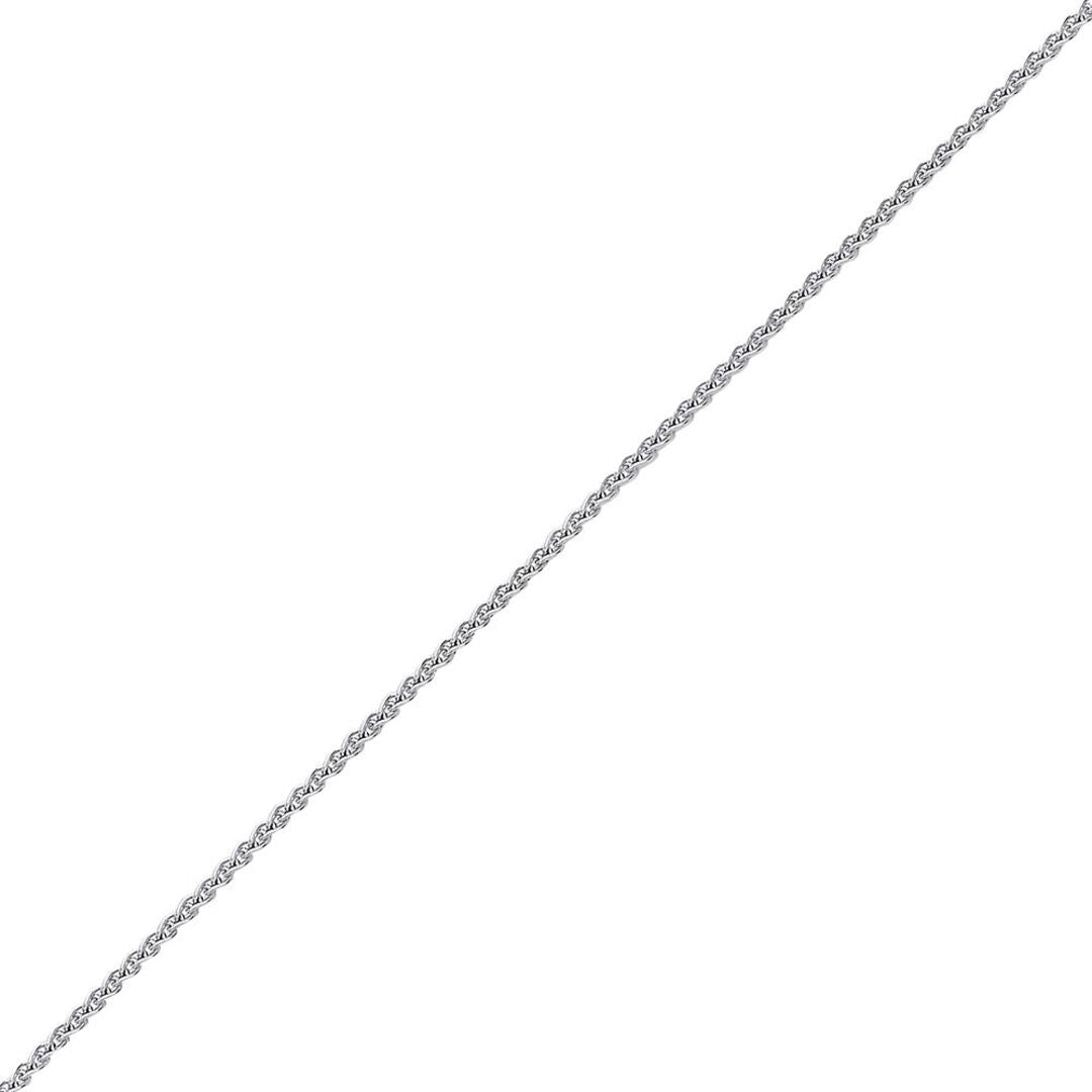 Silver  Snake-like Spiga Link Pendant Chain Necklace 1mm 18 inch - GVCH8