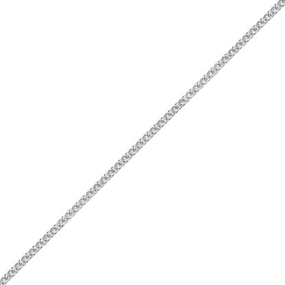 Silver  Snake-like Spiga Link Pendant Chain Necklace 2mm 18 inch - GVCH9-18