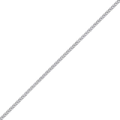 Silver  Snake-like Spiga Link Pendant Chain Necklace 2mm - GVCH9