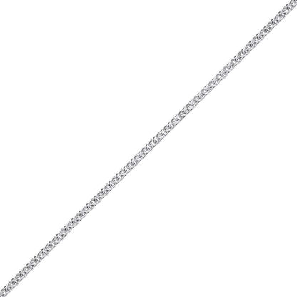 Silver  Snake-like Spiga Link Pendant Chain Necklace 2mm 18 inch - GVCH9-18