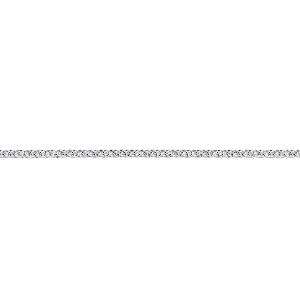 Silver  Snake-like Spiga Link Pendant Chain Necklace 2mm - GVCH9