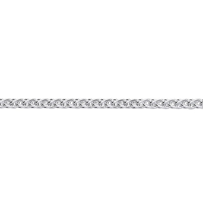 Silver  Snake-like Spiga Link Pendant Chain Necklace 2mm - GVCH9