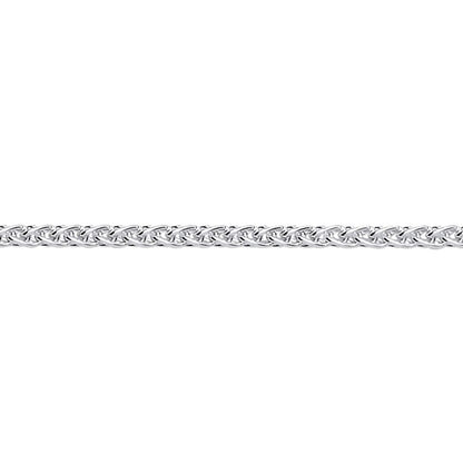Silver  Snake-like Spiga Link Pendant Chain Necklace 2mm - GVCH9