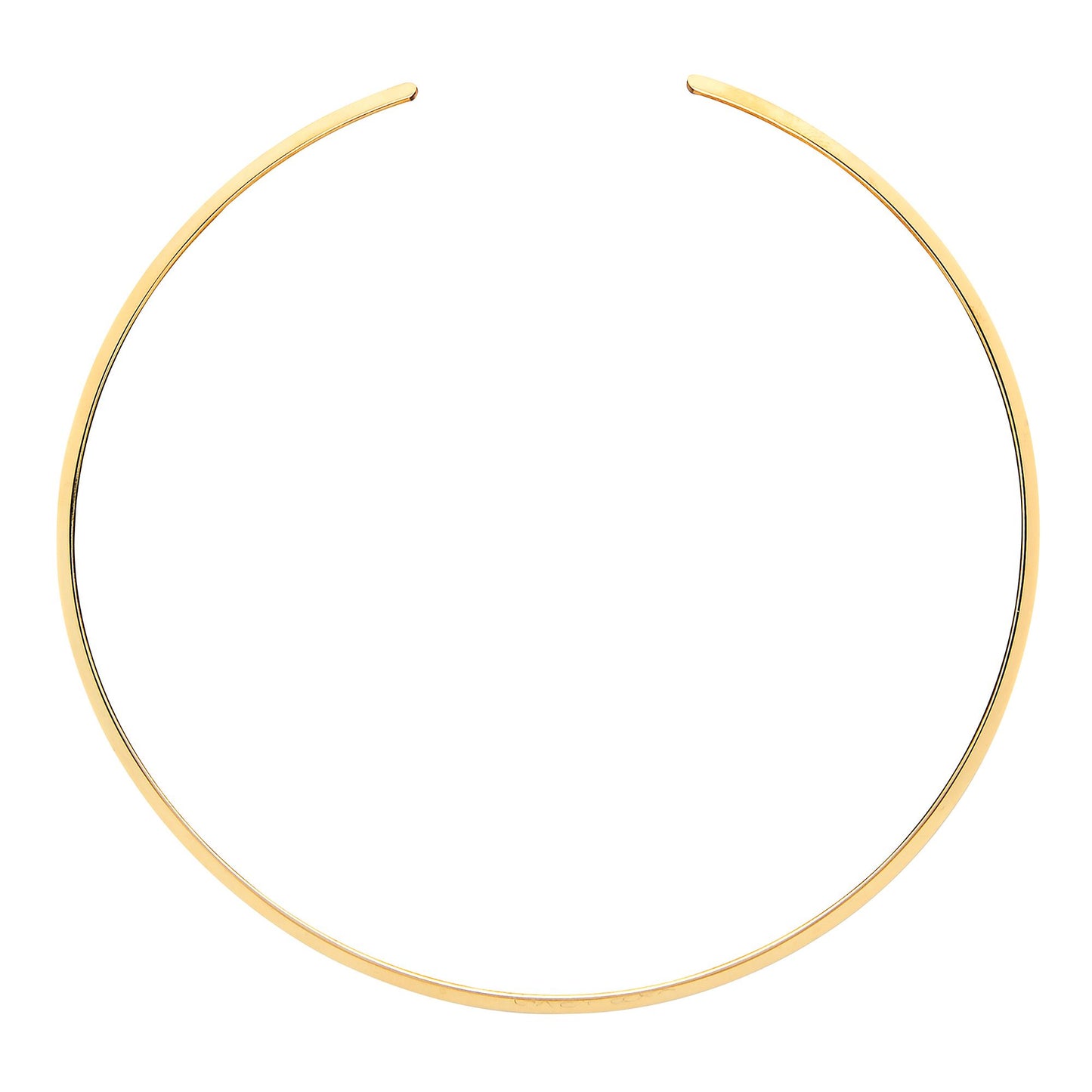 Gilded Silver  Flat Flexi Necklace 3mm 15" with 2" Gap (Fits 17") - GVCL006Y