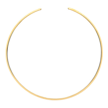 Gilded Silver  Flat Flexi Necklace 3mm 15" with 2" Gap (Fits 17") - GVCL006Y