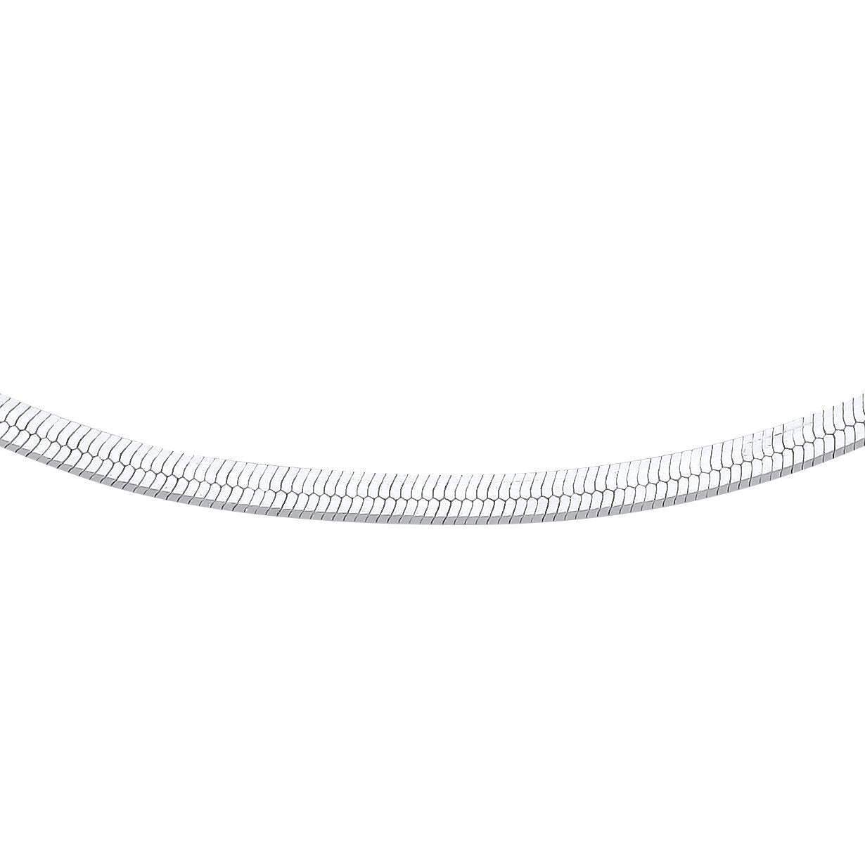 Sterling Silver  Flat Herringbone Chain Necklace 3mm 14 + 1.5 inch - GVCL013