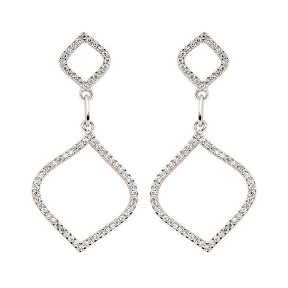 Silver  CZ Onion Dome Stud Earrings - GVE358