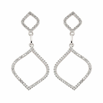 Silver  CZ Onion Dome Stud Earrings - GVE358
