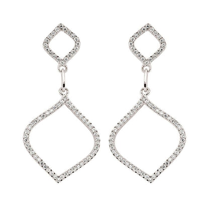 Silver  CZ Onion Dome Stud Earrings - GVE358