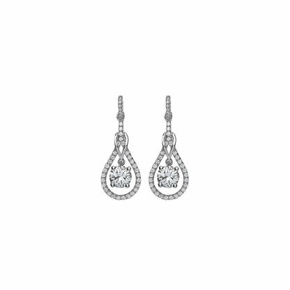 Silver  CZ Tears of Joy Drop Earrings - GVE437