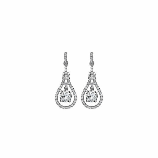 Silver  CZ Tears of Joy Drop Earrings - GVE437