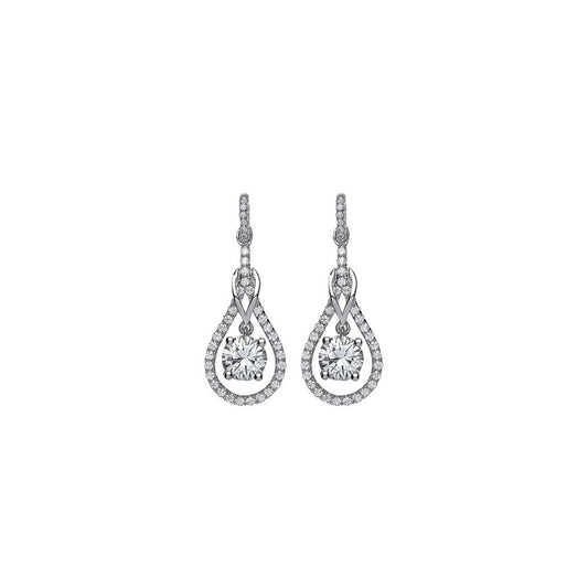 Silver  CZ Tears of Joy Drop Earrings - GVE437