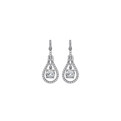 Silver  CZ Tears of Joy Drop Earrings - GVE437