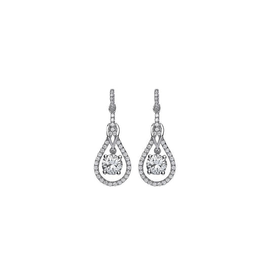 Silver  CZ Tears of Joy Drop Earrings - GVE437