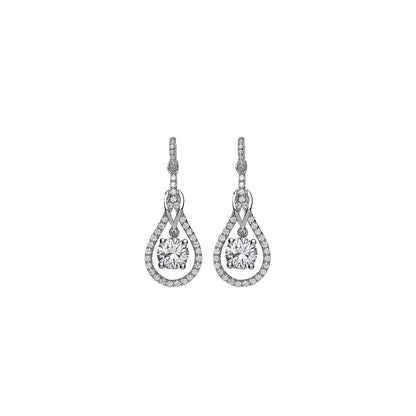 Silver  CZ Tears of Joy Drop Earrings - GVE437