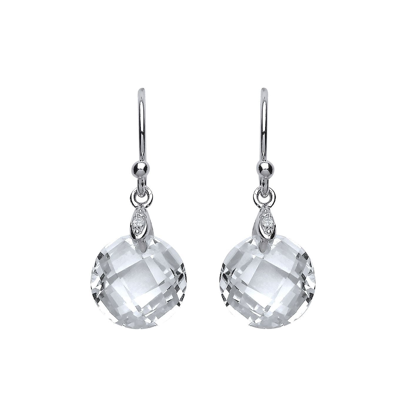 Silver  CZ Tears of Joy Drop Earrings - GVE484